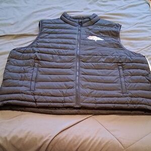 BlackPuffer Vest with Denver Broncos Logo